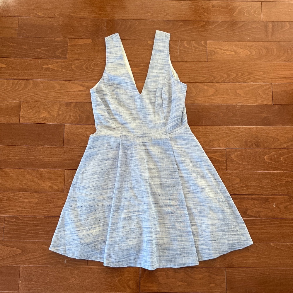 Esley women’s size small dress chartreuse blue and white colors